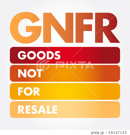 GNFR - Goods Not For Resale acronym 59137133