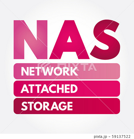 Nas Network Attached Storage Acronymのイラスト素材
