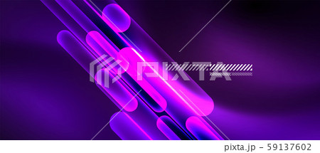 Glass neon block and lines abstract background 59137602