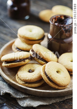 Homemade cookies with chocolate Homemade cookies with chocolate 59137889