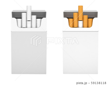 White packs of cigarettes. With white and brown filter White packs of cigarettes. With white and brown filter 59138118