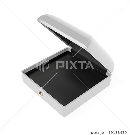 White jewelry box with black lining. 3d rendering illustration White jewelry box with black lining. 3d rendering illustration 59138439