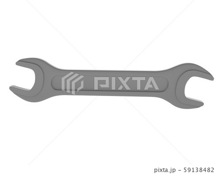 Wrench. Gray industrial tool. 59138482