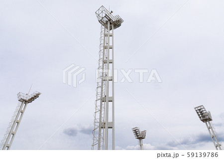 Four mighty modern stadium lightning construction, sport venue lightning 59139786
