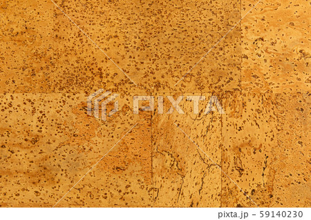 Close-up of cork sound insulation lagging of carrot color for floors and walls 59140230