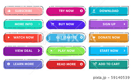 Call to action button. Read more, subscribe and buy now web buttons with vivid colors and grunge Call to action button. Read more, subscribe and buy now web buttons with vivid colors and grunge 59140539