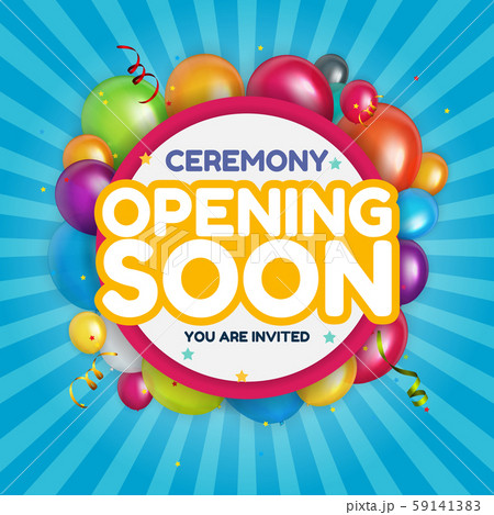 Opening Soon Invitation Card. Vector Illustration Opening Soon Invitation Card. Vector Illustration 59141383