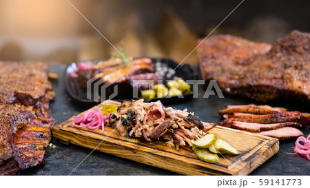 grill restaurant smoked pulled pork ribs meat ribs 59141773