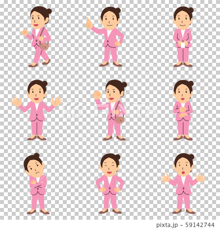 商業人物“年輕的女商人（1）”色彩濃烈的剪裁合集 59142744