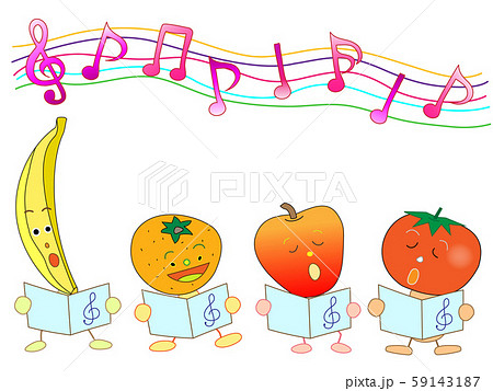 果物の音楽祭のイラスト素材