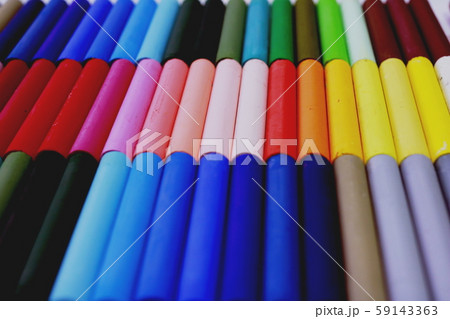 Top view and Close up Colored chalk. Colored chalk on back ground. Top view and Close up Colored chalk. Colored chalk on back ground. 59143363