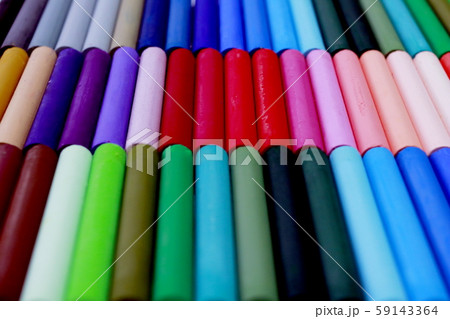 Top view and Close up Colored chalk. Colored chalk on back ground. Top view and Close up Colored chalk. Colored chalk on back ground. 59143364