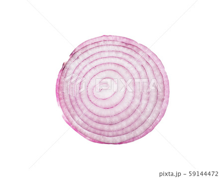 Sweet red onion cross section isolated on white Sweet red onion cross section isolated on white 59144472