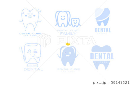 Dental Clinic Logo Templates Set, Family Dental Care Badges Vector Illustration 59145521