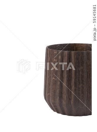 Elegant handmade mug on a white background. 59145681