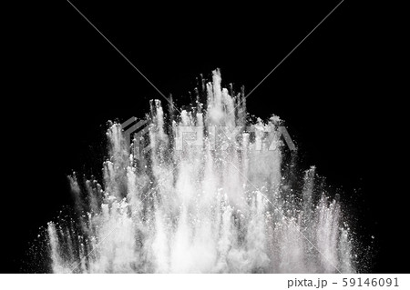 White powder explosion on black background.Colored cloud. Colorful dust explode. Paint Holi. 59146091