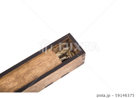 Beautiful wooden box with ballpoint pen inside on Beautiful wooden box with ballpoint pen inside on 59146375
