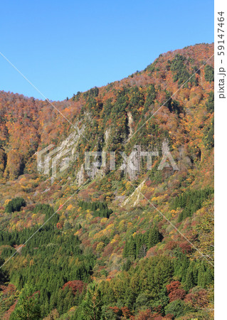 秋山郷の秋 布岩遠望 秋山郷の秋 布岩遠望 59147464