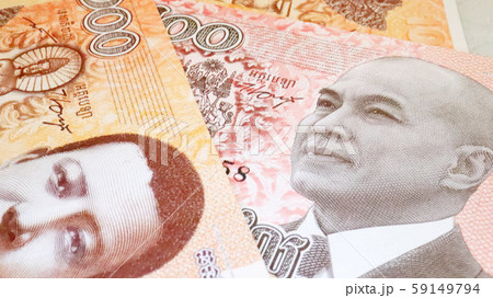 カンボジアの通貨 リエル紙幣 カンボジアの通貨 リエル紙幣 59149794