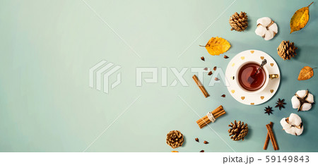 Autumn theme with cinnamon tea 59149843