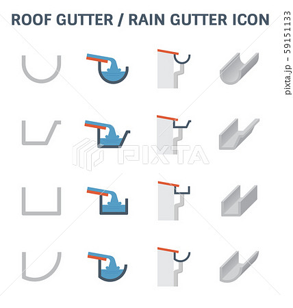 Roof Gutter Iconのイラスト素材