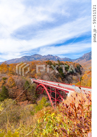 清里、赤い橋、東沢大橋、紅葉、秋、東沢大橋展望台 清里、赤い橋、東沢大橋、紅葉、秋、東沢大橋展望台 59151521