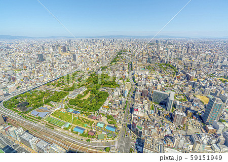 大阪 都市景観 あべのハルカスから北方向 大阪 都市景観 あべのハルカスから北方向 59151949
