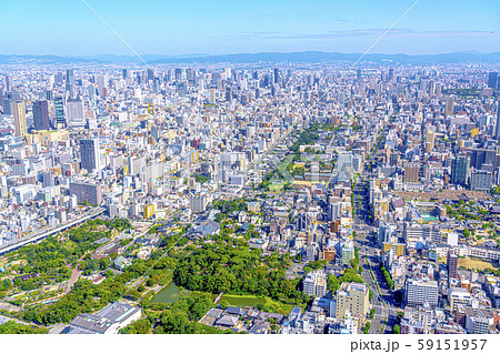 大阪　都市景観　あべのハルカスから北方向　　　　 59151957