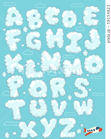 Airplane Clouds Alphabet Illustration Airplane Clouds Alphabet Illustration 59154823