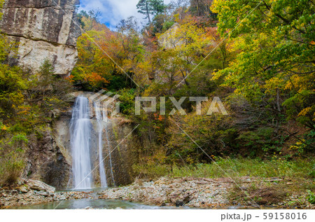 面白山紅葉川渓谷の霞滝 59158016