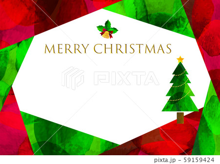 切り絵風 フレーム クリスマス イラスト ツリー ベクターのイラスト素材