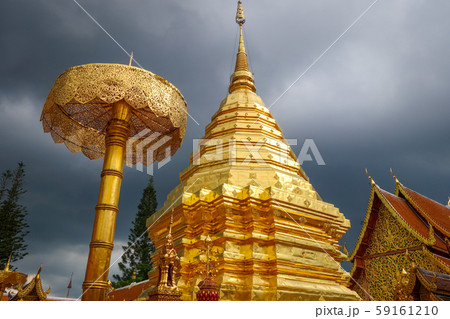 Wat Doi Suthep golden stupa, Chiang Mai, Thailand 59161210