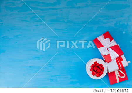 lots of christmas presents for Christmas and new year on a blue background lots of christmas presents for Christmas and new year on a blue background 59161657