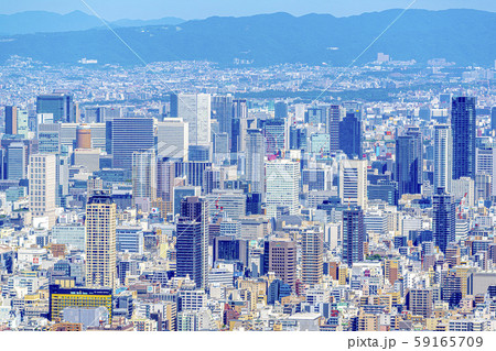大阪　都市景観　北区、中央区方面　　　　　　　 59165709