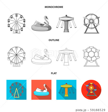 Vector illustration of fun and horse logo. Collection of fun and circus stock vector illustration. 59166529