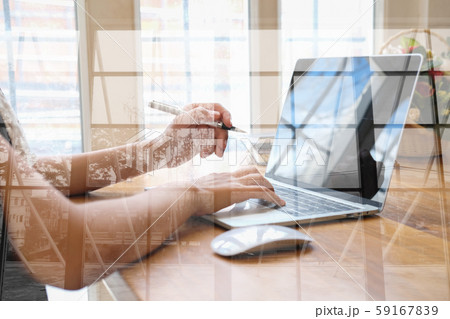 businesswoman using computer. woman working with laptop businesswoman using computer. woman working with laptop 59167839