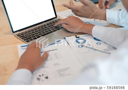 financial adviser analyzing performance revenue 59168566