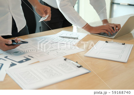user experience UX designer designing web on smart user experience UX designer designing web on smart 59168740