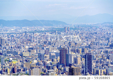大阪 都市景観 あべのハルカスから北東方向 大阪 都市景観 あべのハルカスから北東方向 59168865