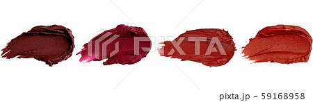 luxury red paint cosmetic lip texture brush copy space with gold frame 59168958