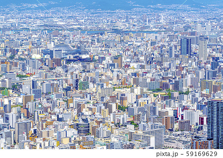 大阪　都市景観　大阪ドームとビル群 59169629