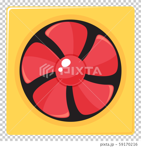換気扇イラスト_赤_黄色 換気扇イラスト_赤_黄色 59170216