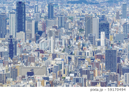 大阪　都市景観　北区、中央区方面　　　　　　　 59170494