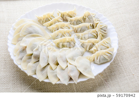 Japanese Fried Dumplings, the half moon-shaped 59170942