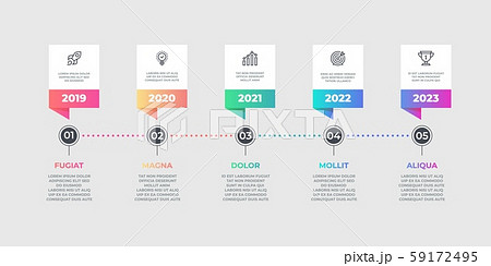 Step infographic element. Business timeline flow chart, options graphic element. Vector lines 59172495