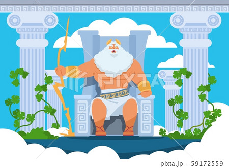 Cartoon Zeus. Legendary god character of... - Stock Illustration [59172559]  - PIXTA