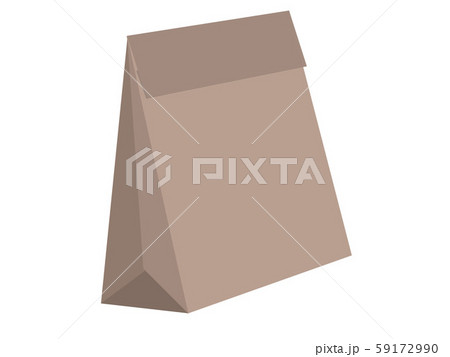 vector isolate brown paper bag flat design with side perspective. 59172990