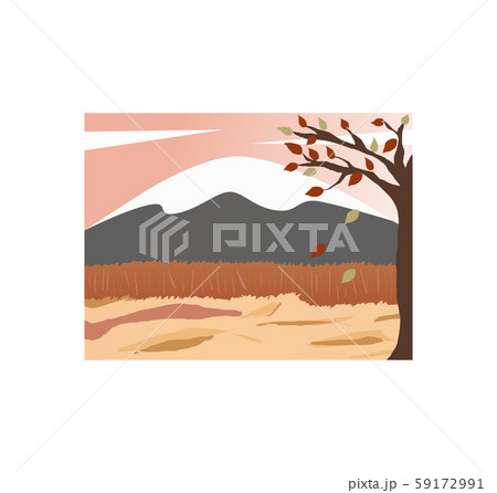 Autumn Mountain top with snow leaves falling tree brown land Autumn Mountain top with snow leaves falling tree brown land 59172991