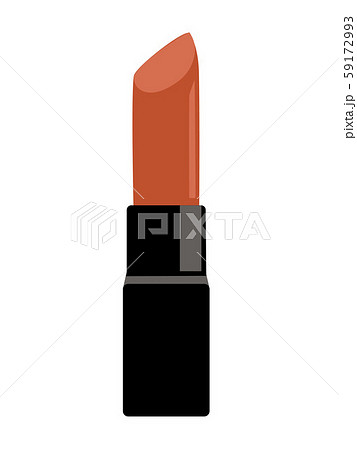 isolated lipstick with orange color and black package flat design 59172993