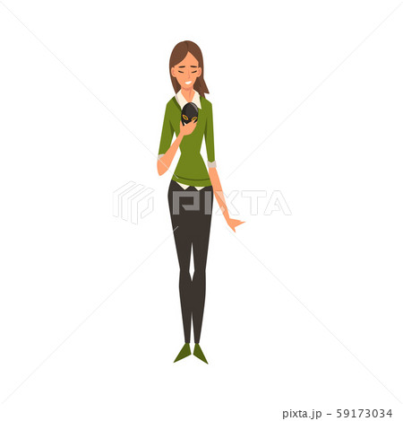 Woman Holding Face Mask, Girl Changing Her Personality or Individuality to Conform to Social 59173034